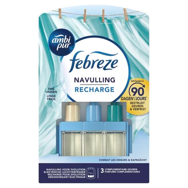 Ambi Pur Fresh Linen 3Volution elektriskā gaisa atsvaidzinātāja uzpilde<br>20ml