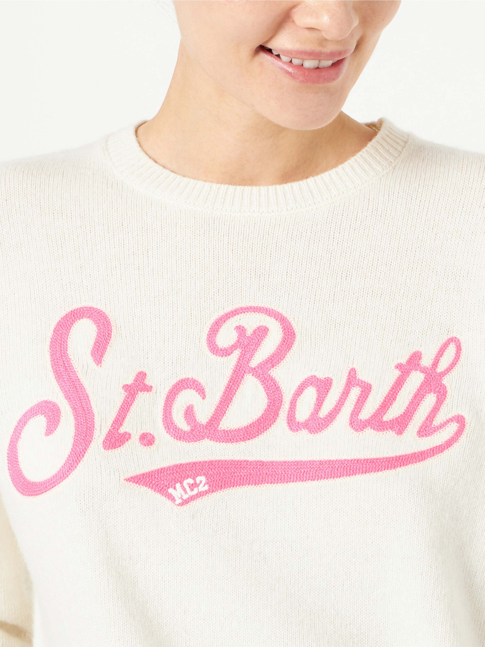 Saint Barth damestrui van badstof met logo