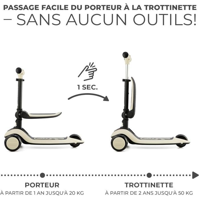 Balance Bike/Scooter - KINDERKRAFT - HALLEY - 3 wheels - 3 kg - White