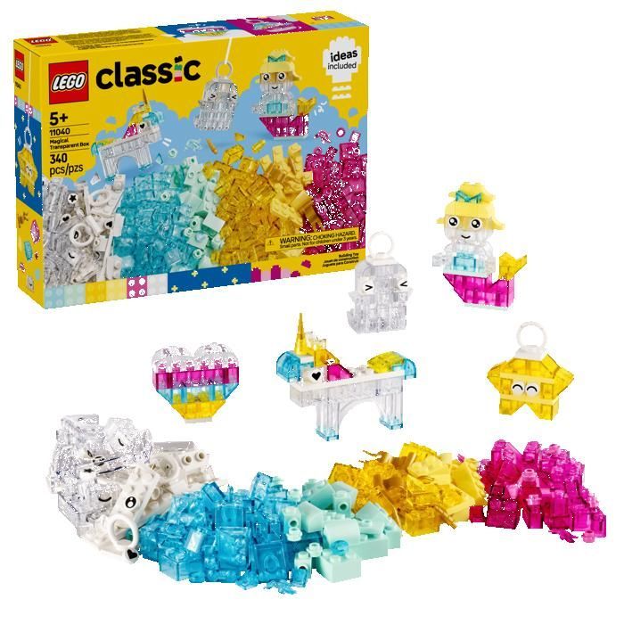 LEGO Classic 11040 La boîte de briques transparentes magiques Cadeaux Jouets Objets de collection 5+
