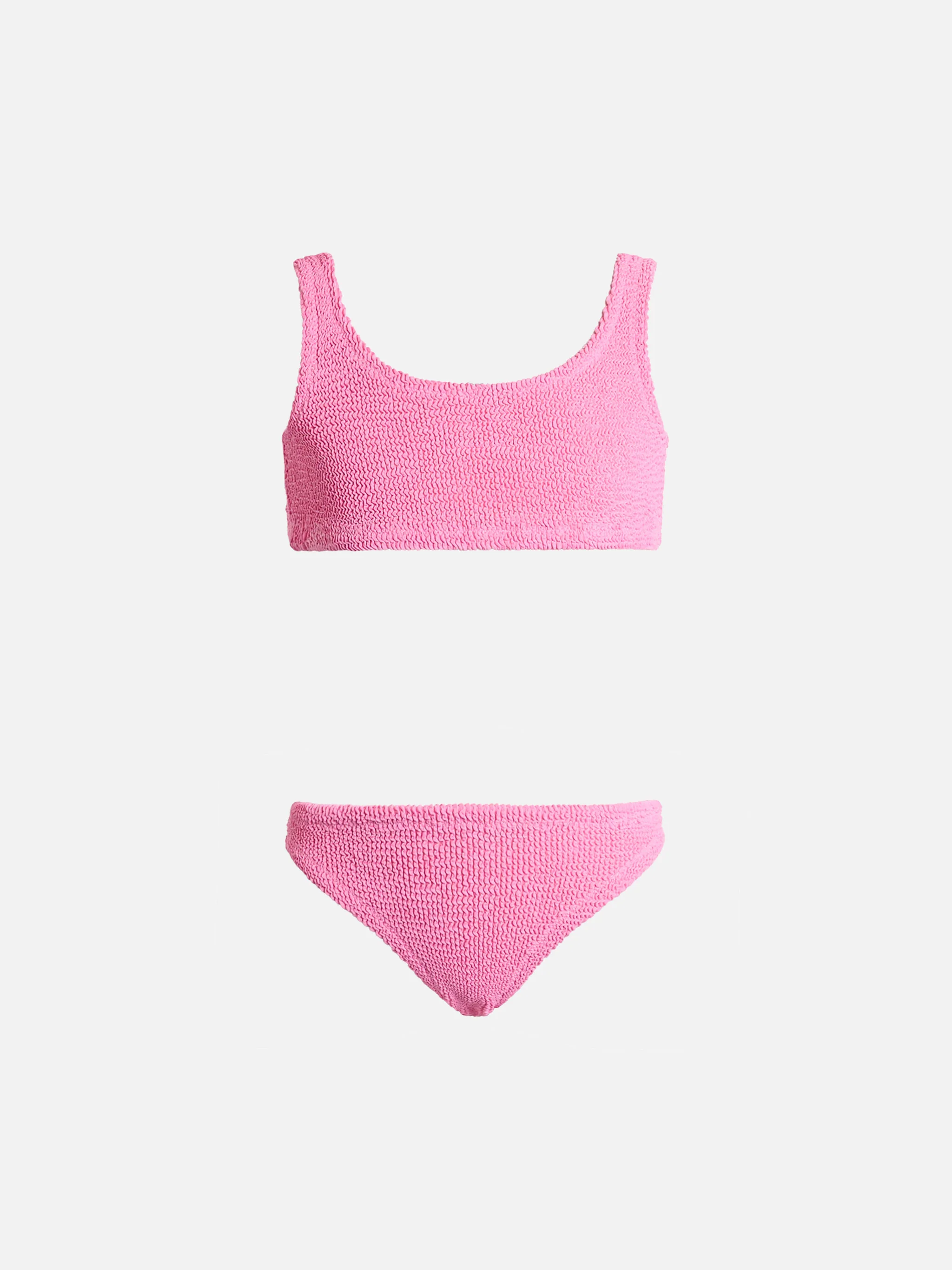 Bikini triangolo Baker in crinkle rosa