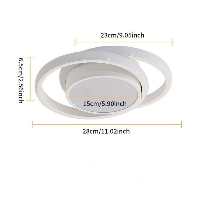 DELIPOP 32W LED-plafondlamp - Modern en strak design - 3000K warm licht - Ideaal voor slaapkamer, badkamer en keuken - Wit