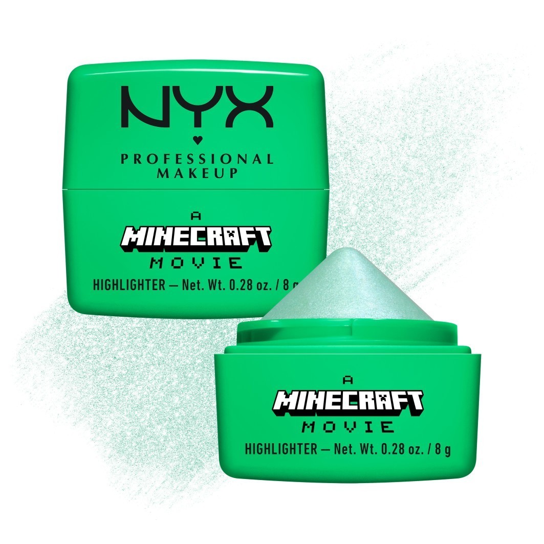 NYX Professional Makeup Highlighter Minecraft kolekcija – reti sastopami izgaismotāju balzami no filmas Minecraft – 1 gab.