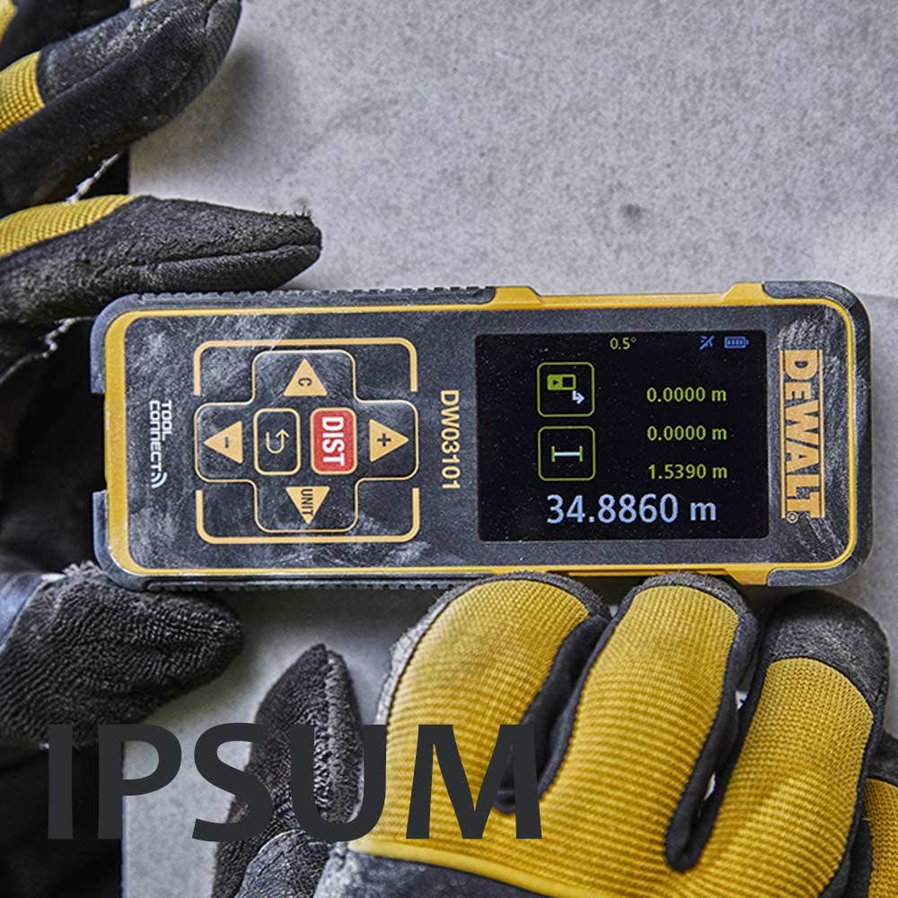 Medidor de distância a laser DEWALT Tool Connect DW03101-XJ de 100 m