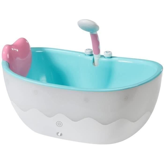 BABY BORN - Baignoire pour poupée - Effets lumineux et sonores - Canard de bain amovible - Dès 3 ans et plus