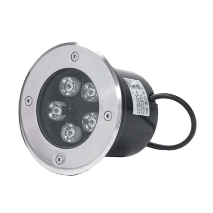 Foco LED empotrable para exteriores IP65 220V con toma de tierra 5W 80° Ø130 - Blanco neutro 4000K - 5500K - SILAMP