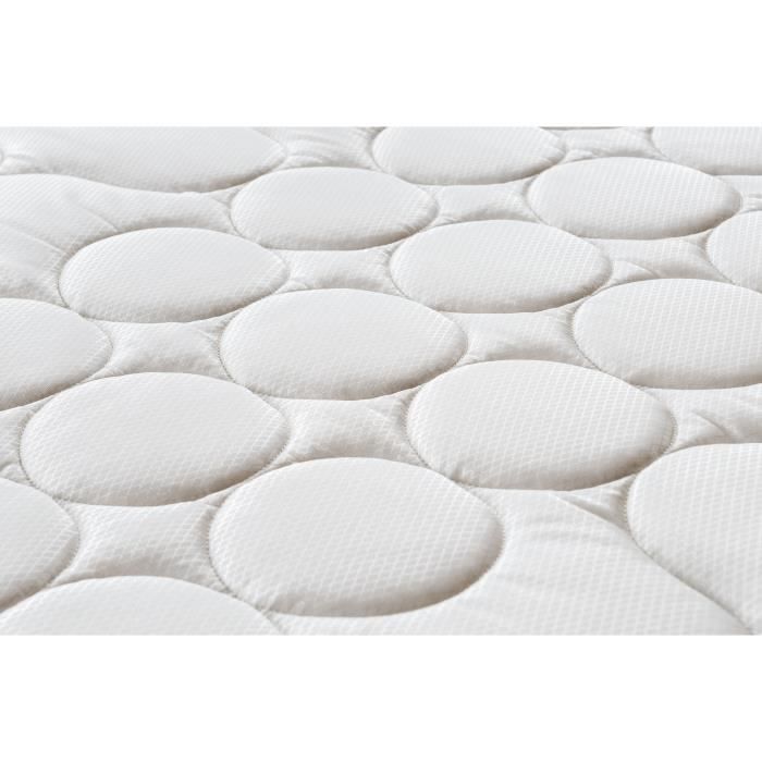 Pack listo para dormir - Colchón + base de cama de 160x200 + edredón + 2 almohadas - Muelles - 5 zonas - 19 cm - Firme DEKO DREAM Zen