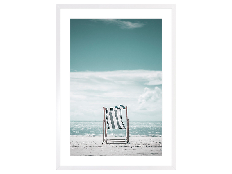 Obraz w ramie Sea View From The Lounger 53x73 cm