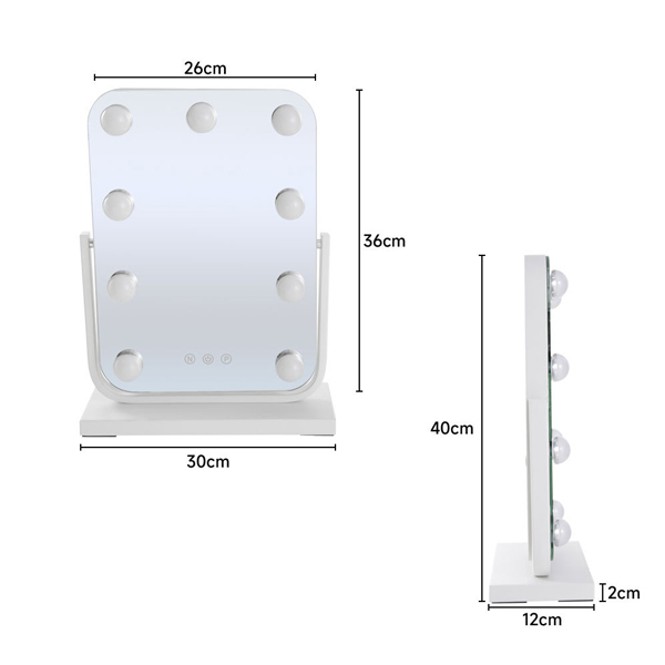 Oglindă de machiaj cu iluminare LED Hollywood Vanity de la Livingandhome