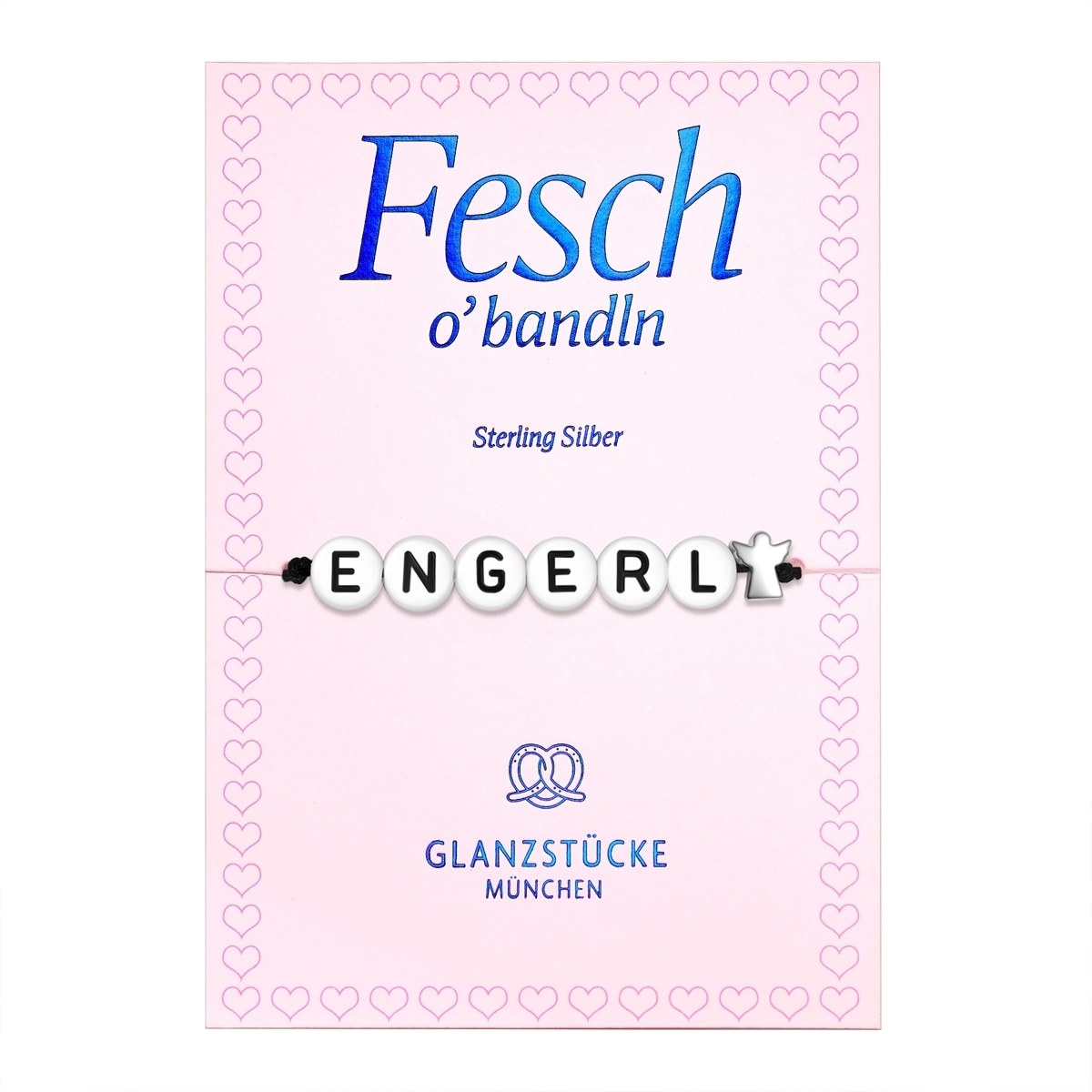 Glanzstücke München náramok Angel/ENGERL vyrobený zo striebra v striebre - 15,0 - 22,0 cm, flexibilne nastaviteľný
