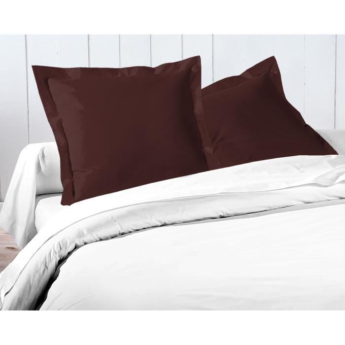 Juego de 2 fundas de almohada - LOVELY HOME - LH71588 - 63 x 63 cm - Marrón