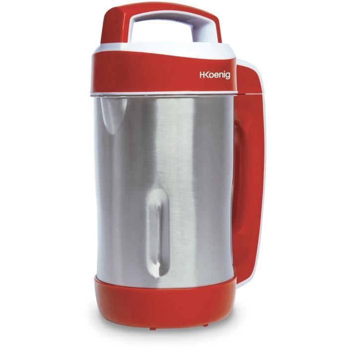 Heated Blender - H.Koenig - MXC18 - 850 W - 1.1 L - Stainless Steel - 2 Cooking Programs - Red