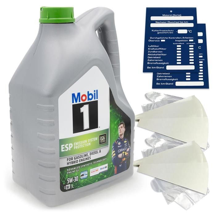 5 litros de aceite Mobil 1 Esp 5W30 MB 229.31 229.51 229.52 Porsche C30 Api Sn