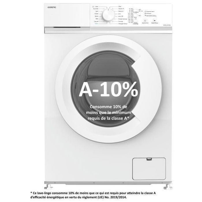 Lavadora frontal OCEANIC OCEALL610WA - 6 kg - Inducción - 60 cm - 1000 rpm - Blanca