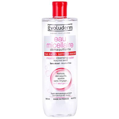 Evoluderm Eau Micellaire Démaquillante Peaux Reactives Micellar Water Cleansing Reactive Skin 500 ml 500 ml