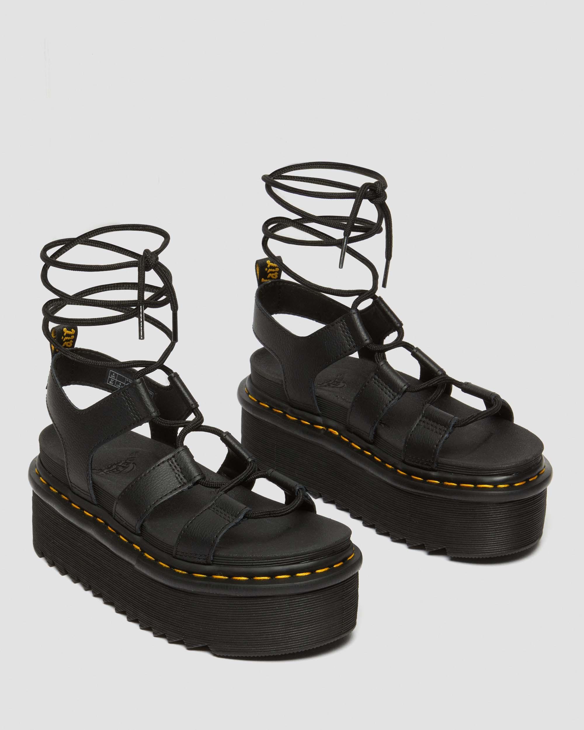 Nartilla Leder Gladiator Plateausandalen