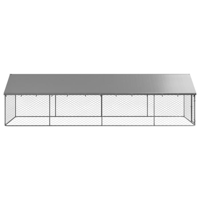 Buitenkennel - Niet gespecificeerd - 600x200x150 cm - Metaal - Grote ruimte - Bescherming voor honden
