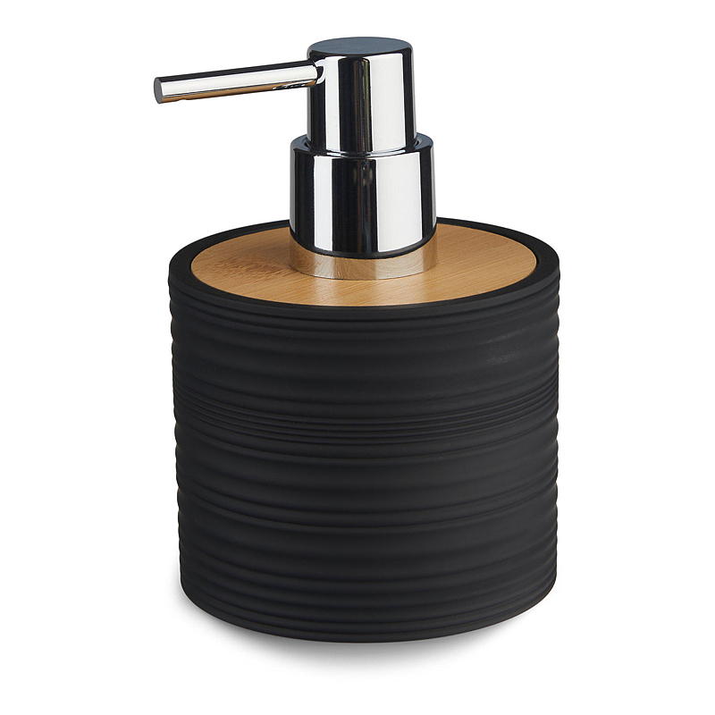 Zeepdispenser voor thuisgebruik Torino 8,5 x 12,5 cm zwart