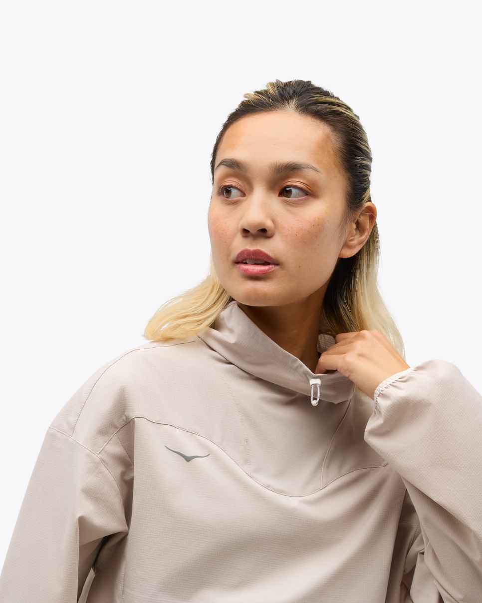 HOKA Woodland Outdoor Pullover Putty