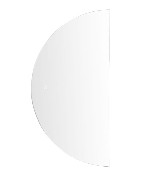 Lustro wiszące ścienne LED półokrągłe 50x100 cm