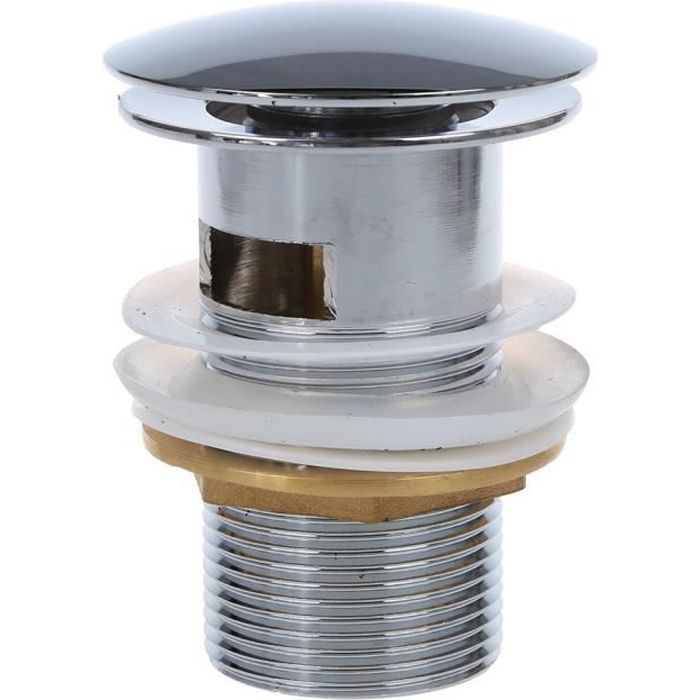 Tapón de desagüe automático emergente de 8 cm para fregadero/lavabo con rebosadero