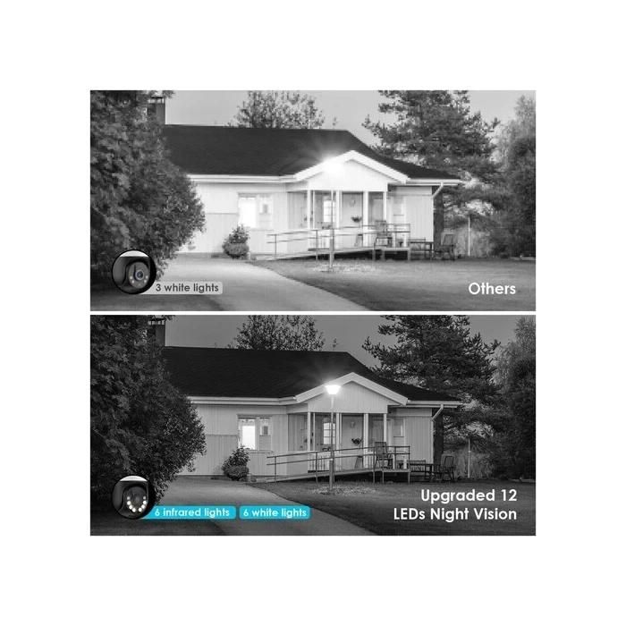 1080P Outdoor Wi-Fi PTZ Surveillance Camera 355°/90° IP66 Alarm Night Vision Motion Detection 24/7 Recording