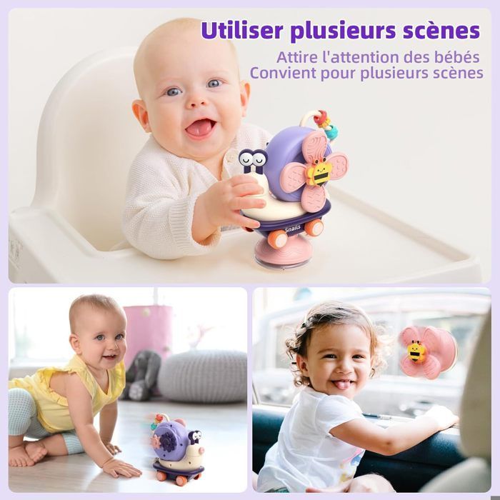 Suction Cup High Chair Toy - Baby Toy for 6 Months - Early Learning Toys for Babies 6-12 Months - Baby Gift for 6 Months, Montessori Toy for Babies 6-12 Months