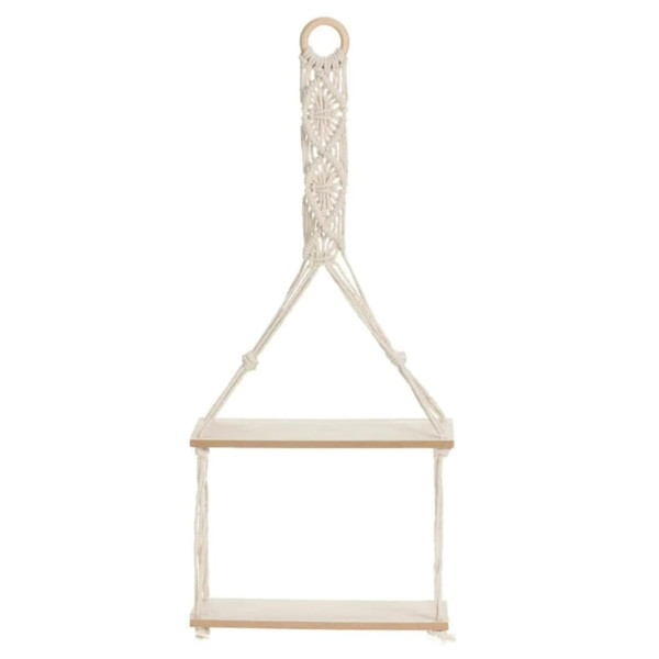 H&S Collection Półka wisząca z dekoracją ze sznurka