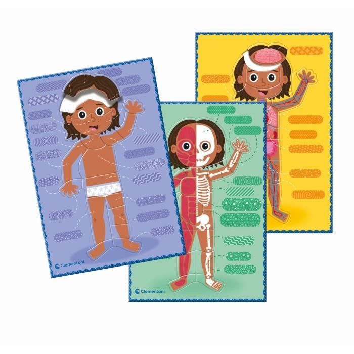 Montessori - Clementoni - The Human Body - Educational game to learn about the body's internal and external structure -