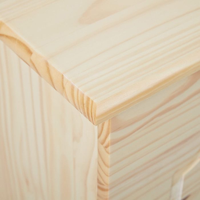 KALISHA - Natural Solid Wood Toy Chest
