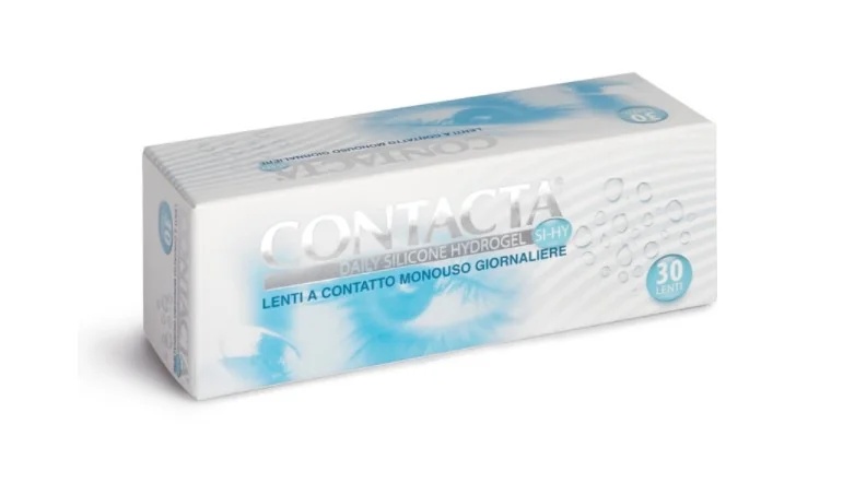 CONTACTA Tageslinsen aus Silikon-Hydrogel, Dioptrien -1,25, 30 Stück, Tageslinsen für Kurzsichtigkeit