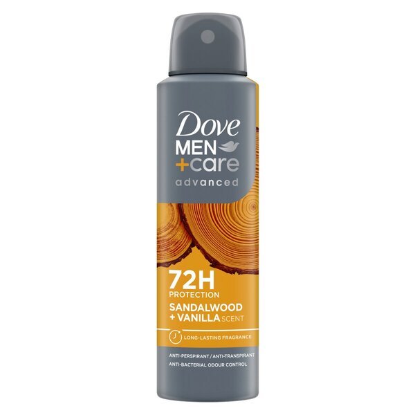 Dove Men+Care Advanced antiperspirant v spreju z vonjem po sandalovini in vaniliji 150 ml
