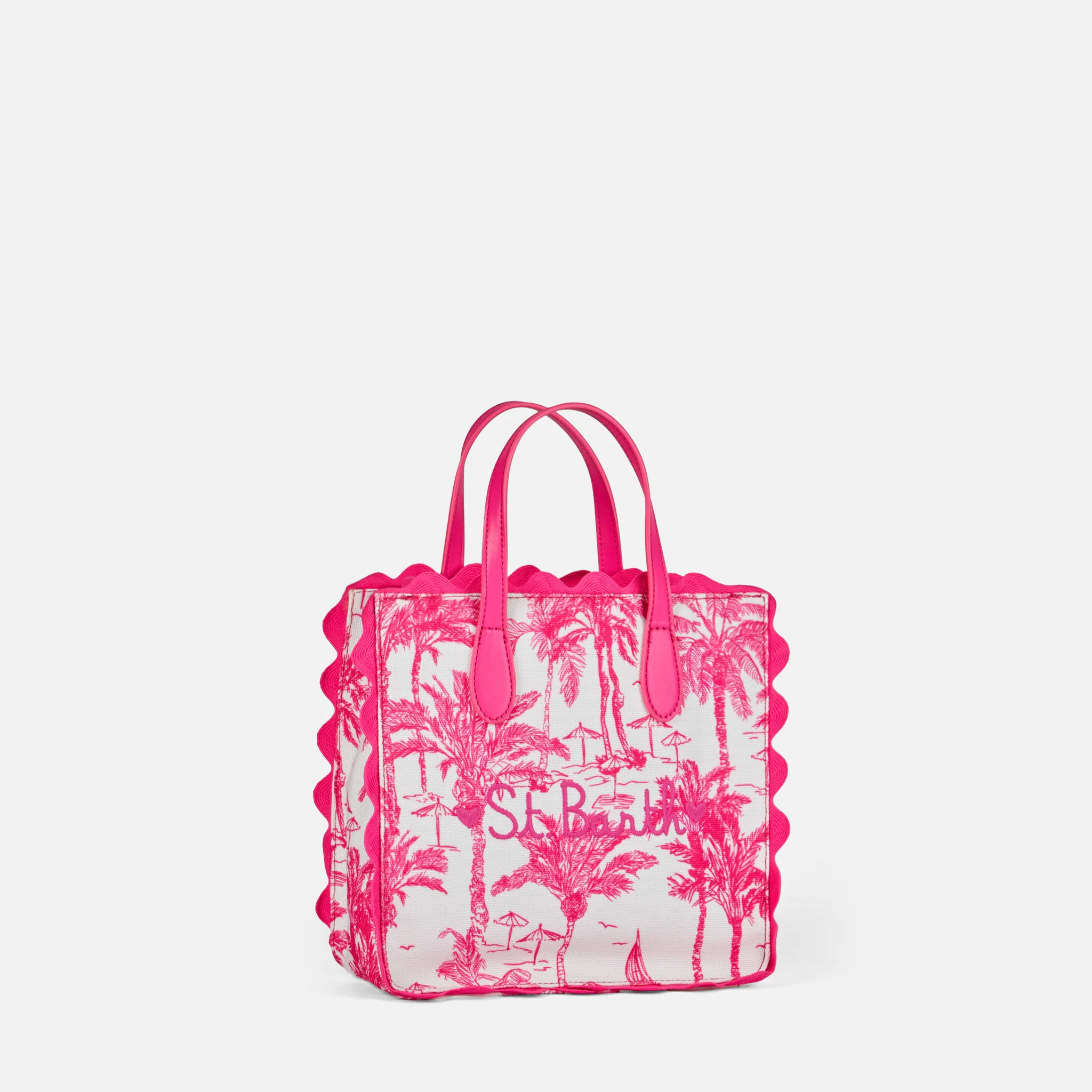 Vivian katoenen tas met toile de jouy-print.