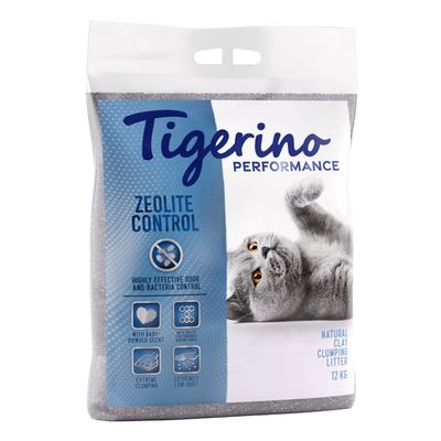 Tigerino Performance Zeolite Control kattegrus – babypudderduft