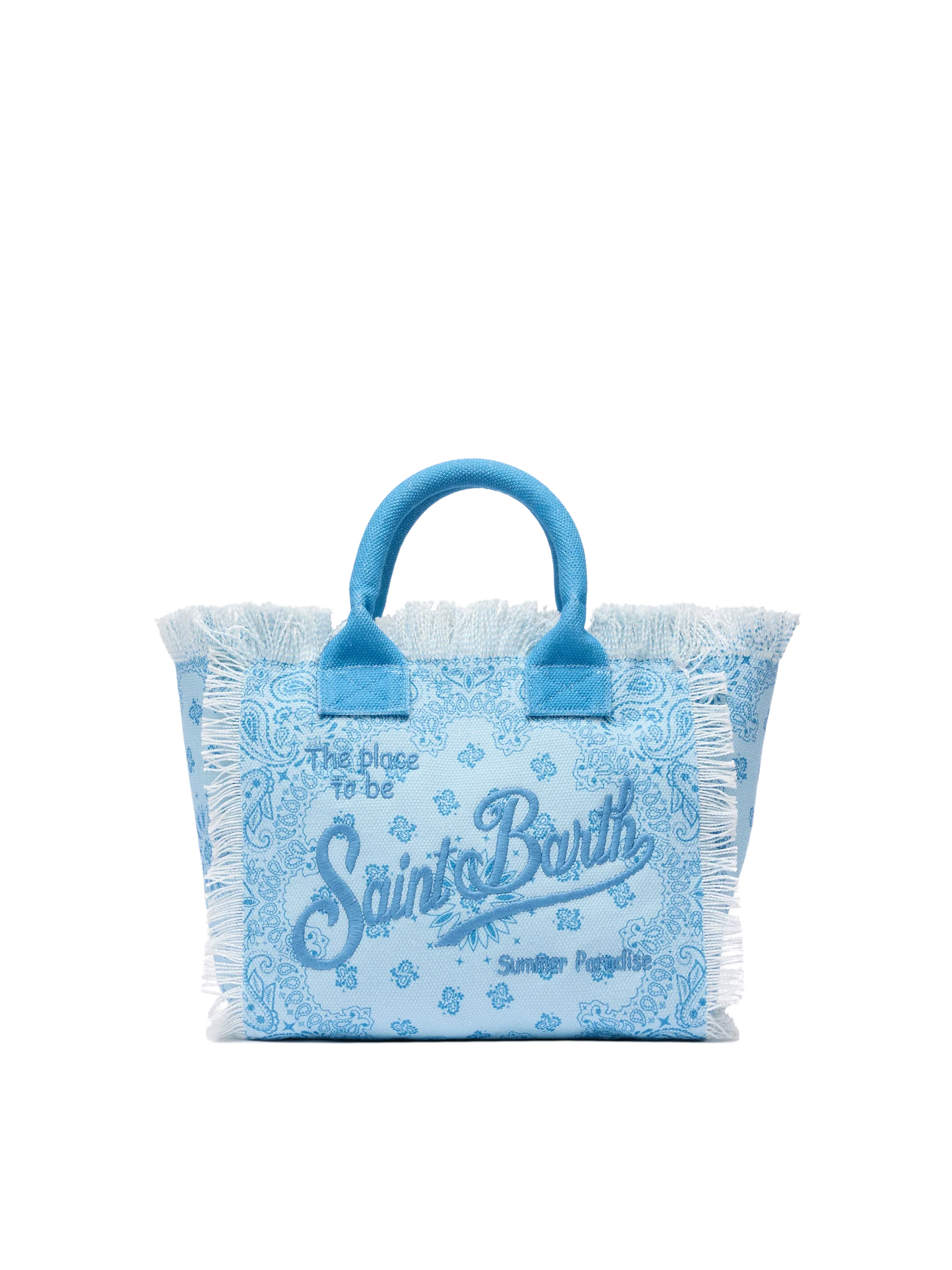 Colette tas van katoenen canvas met bandana-print.