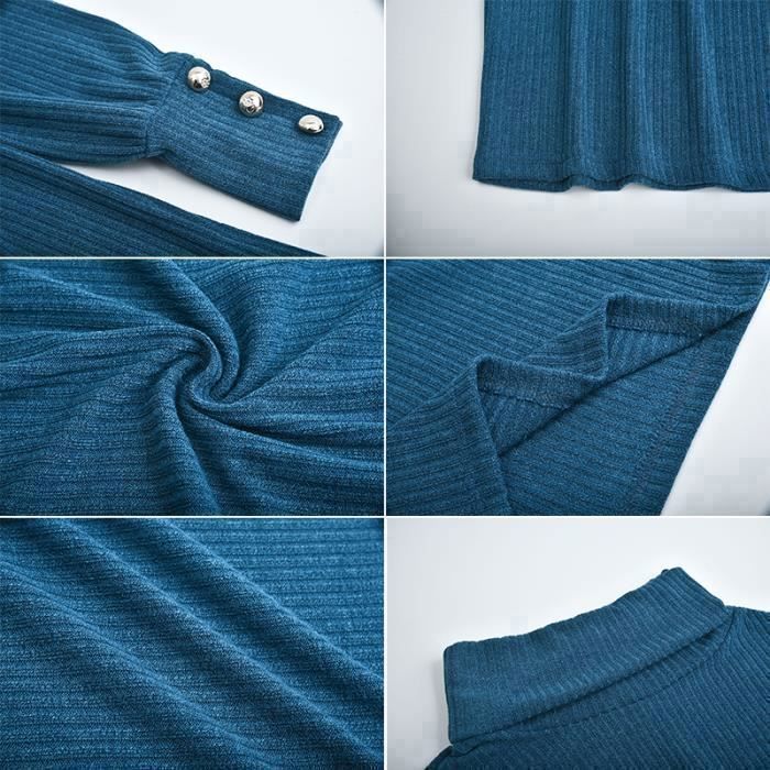 Suéter de cuello alto para mujer, suéter de manga corta de diseñador, suéter de invierno cálido, gris claro
