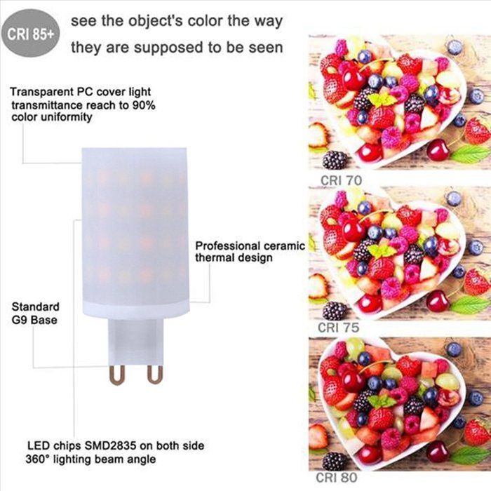 4x Ampoule LED Connectée Tuya WiFi G9 6 W à Intensité Variable, Commande Vocale, 2 Ampoules LED Intelligentes, Prise UE.,PC,Blanc