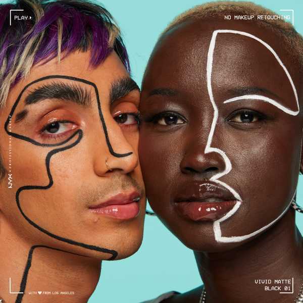 Tuș de ochi lichid mat Nyx Professional Makeup Vivid - Negru