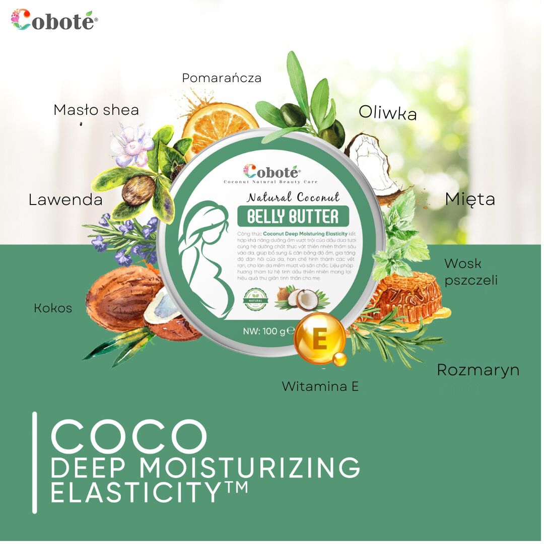 Unt de burtă natural cu nucă de cocos Coboté