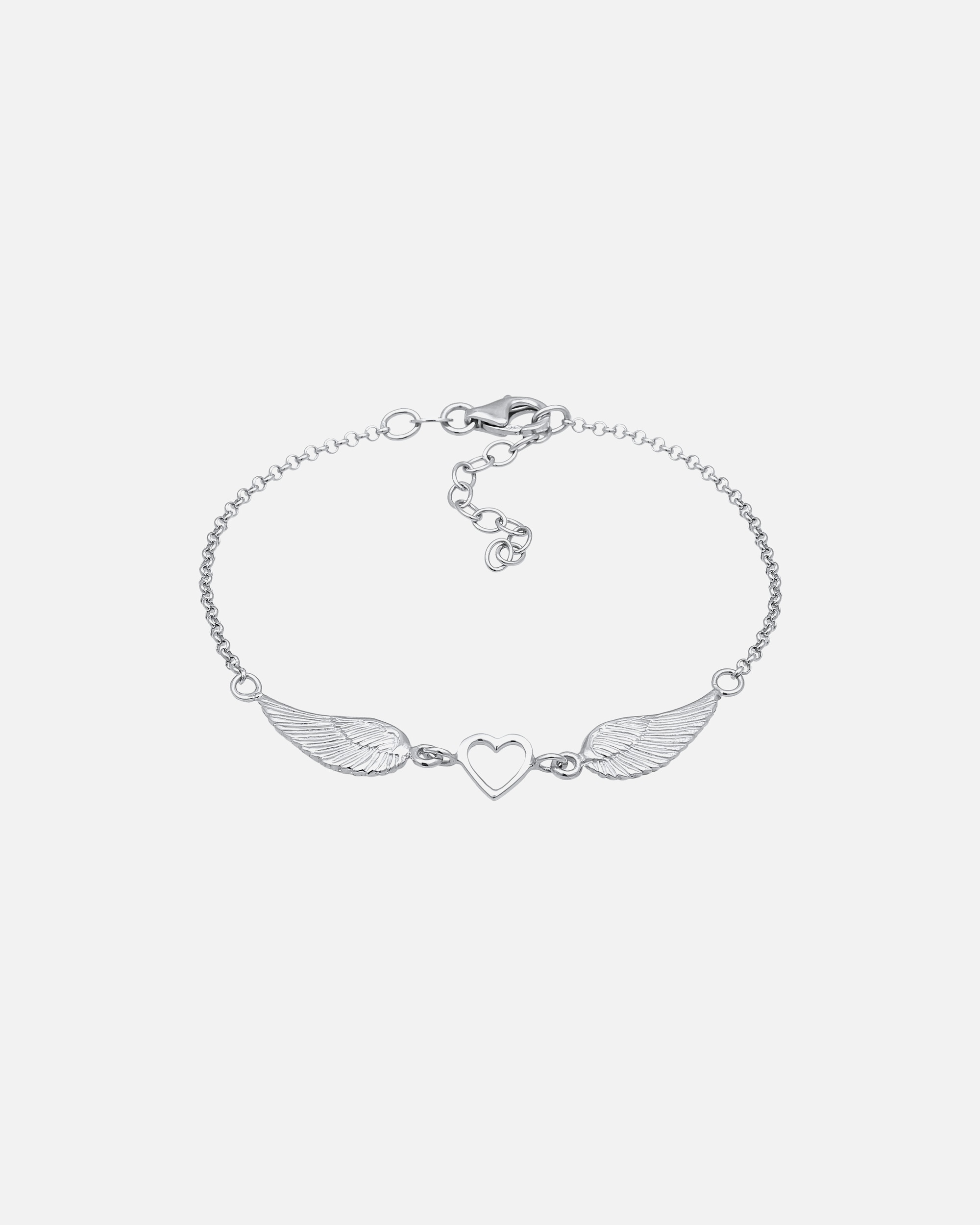 Elli Femmes pendentif cœur aile en argent sterling 925