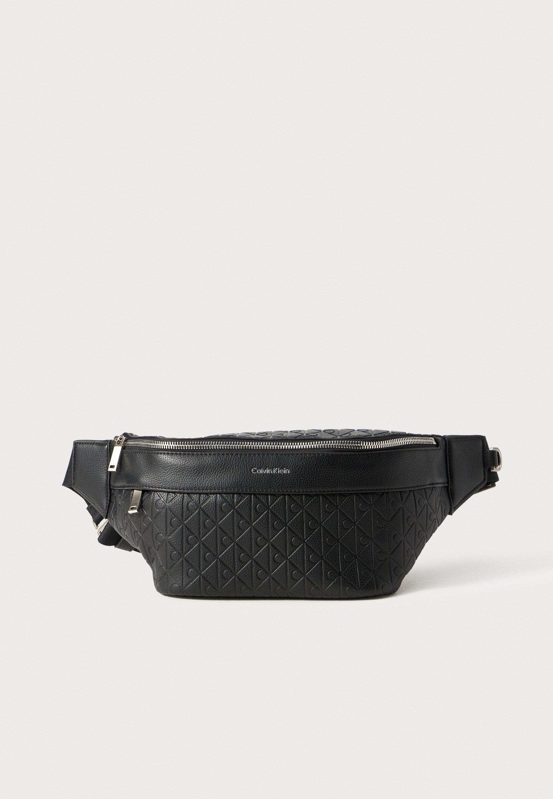 Calvin Klein EMBLEM EMBOSS WAISTBAG - Ledvinka - black