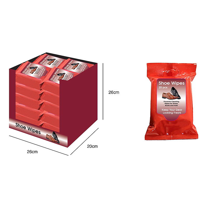 Lingettes humides Effect, lot de 20, cireurs de chaussures