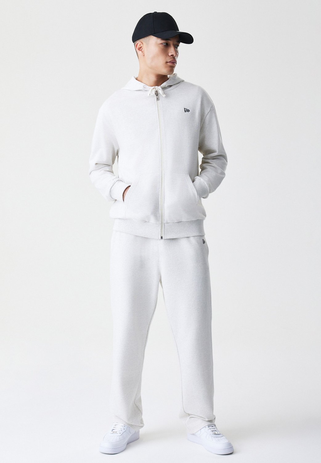 ESSENTIAL HOODY - Genser med glidelås - offwhiteNew Era