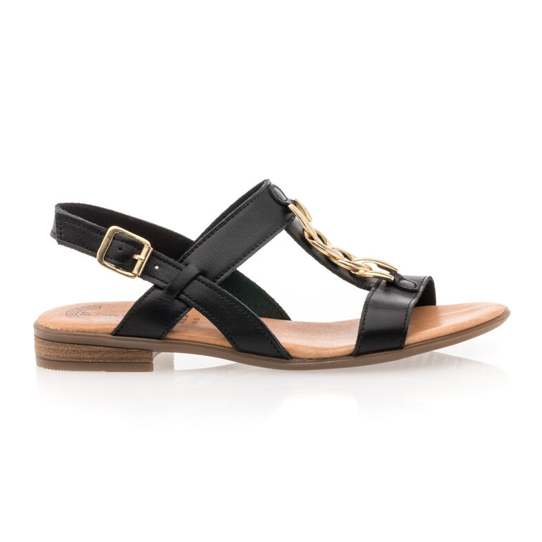 Sandalias negras para mujer / Zapatos de punta abierta