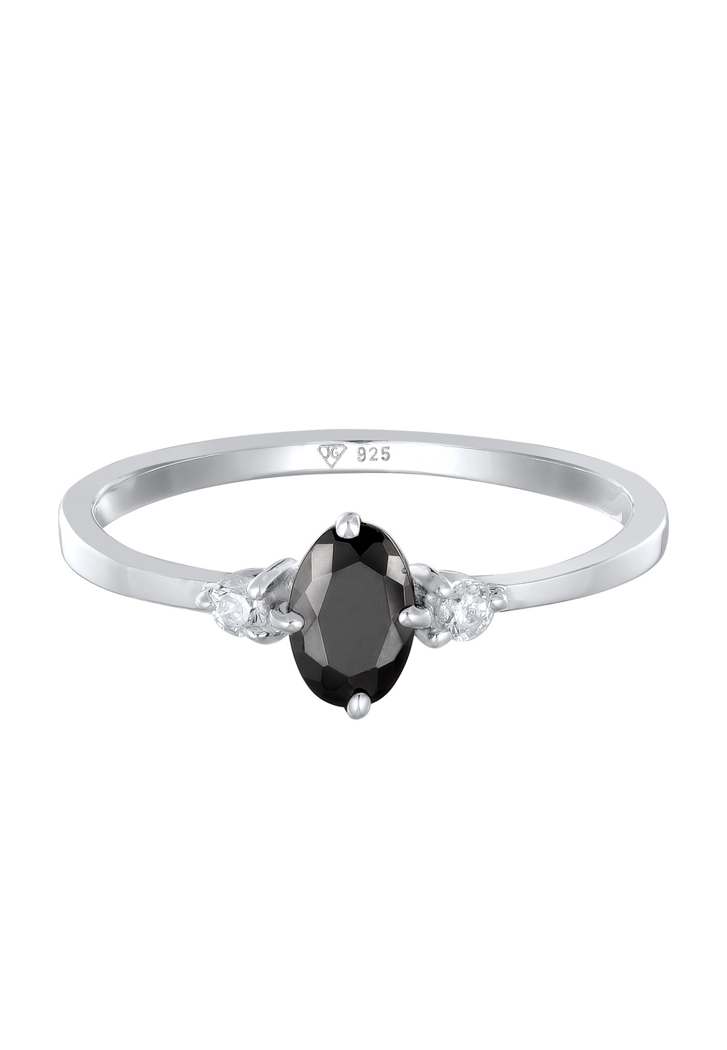 Elli Femmes Bague de fiançailles ovale avec Cristaux de Zirconium en Argent Sterling 925