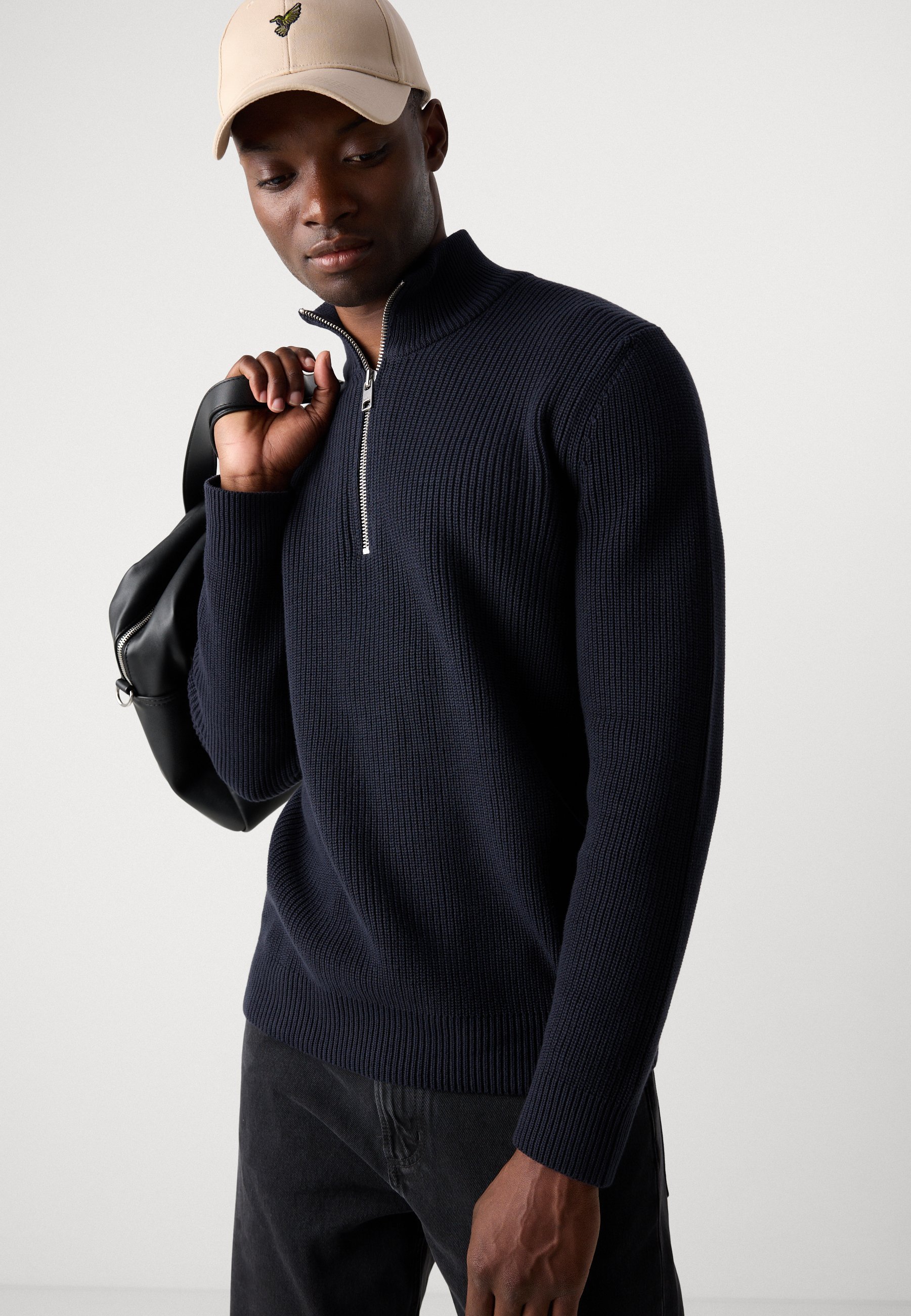 Marc O'Polo DENIM LONGSLEEVE TROYER - Jumper - blue depths