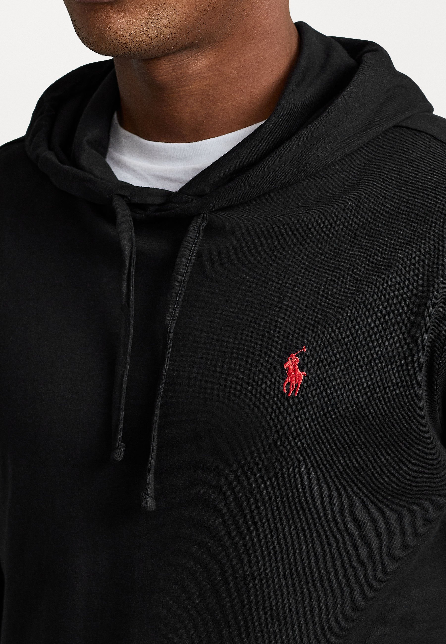 Polo Ralph Lauren JERSEY HOODED T-SHIRT - Hoodie - zwart