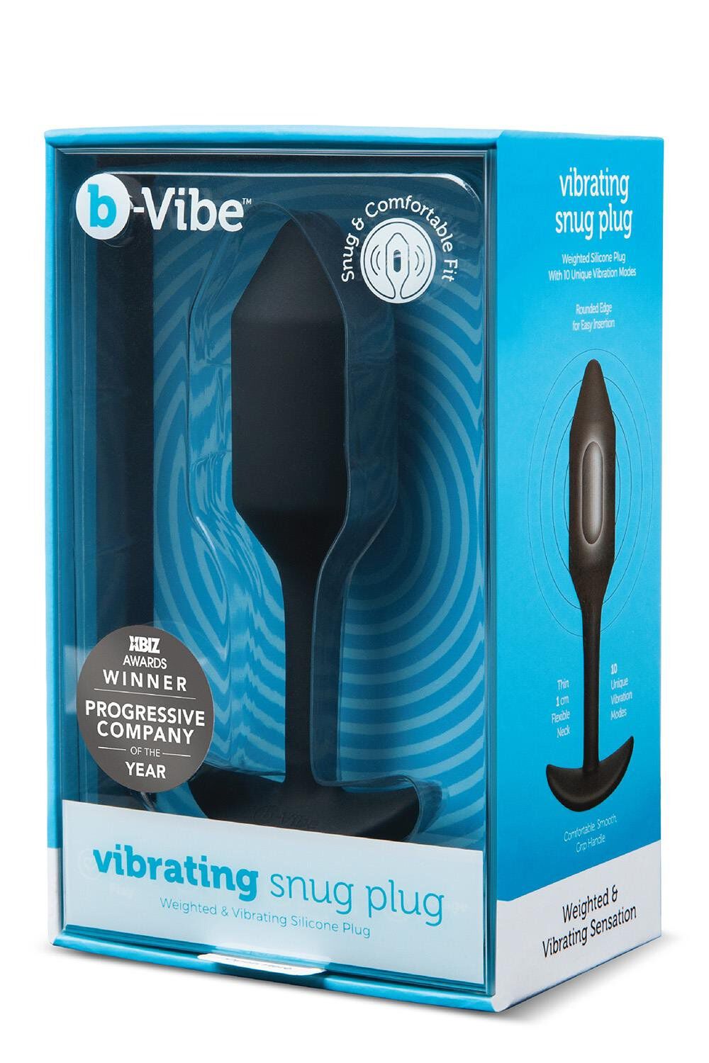 Βύσμα δόνησης B-Vibe Snug 2 μαύρο
