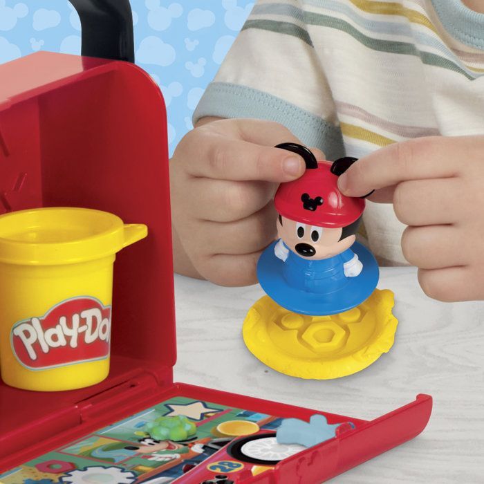 Play-Doh Disney Junior Il mio garage con Topolino, set di plastilina, attività creative, giocattoli per la scuola materna, età 2+