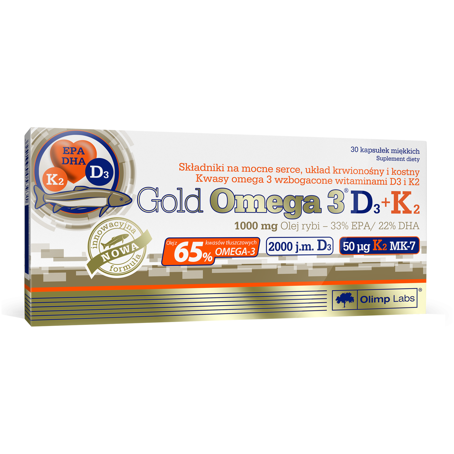 Guld Omega D3+K2
